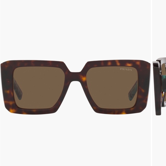 Prada 51mm Square Sunglasses Tortoise - Picture 3 of 5
